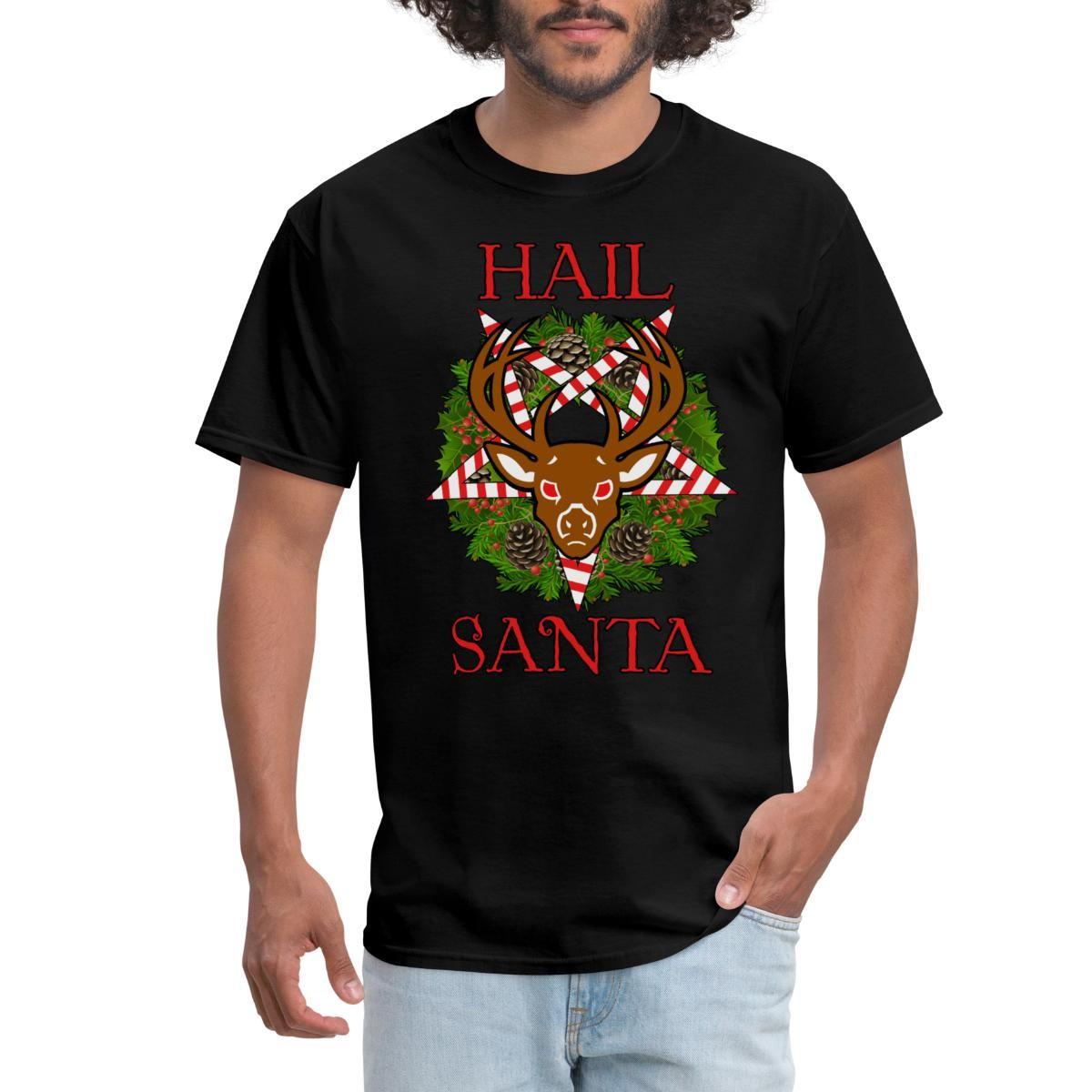 Hail Santa Anti-Christmas Men s T-Shirt XXL