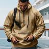 Men's Loose Fit Heavyweight American-Style Casual Sportswear Jacket fleece Lined Hooded Sweatshirt for Winter