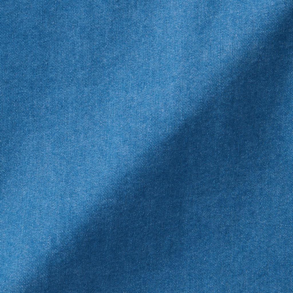 MUJI Washed Denim Shirt Jacket CBA23A3S Light Blue Kids 140 (Kids)