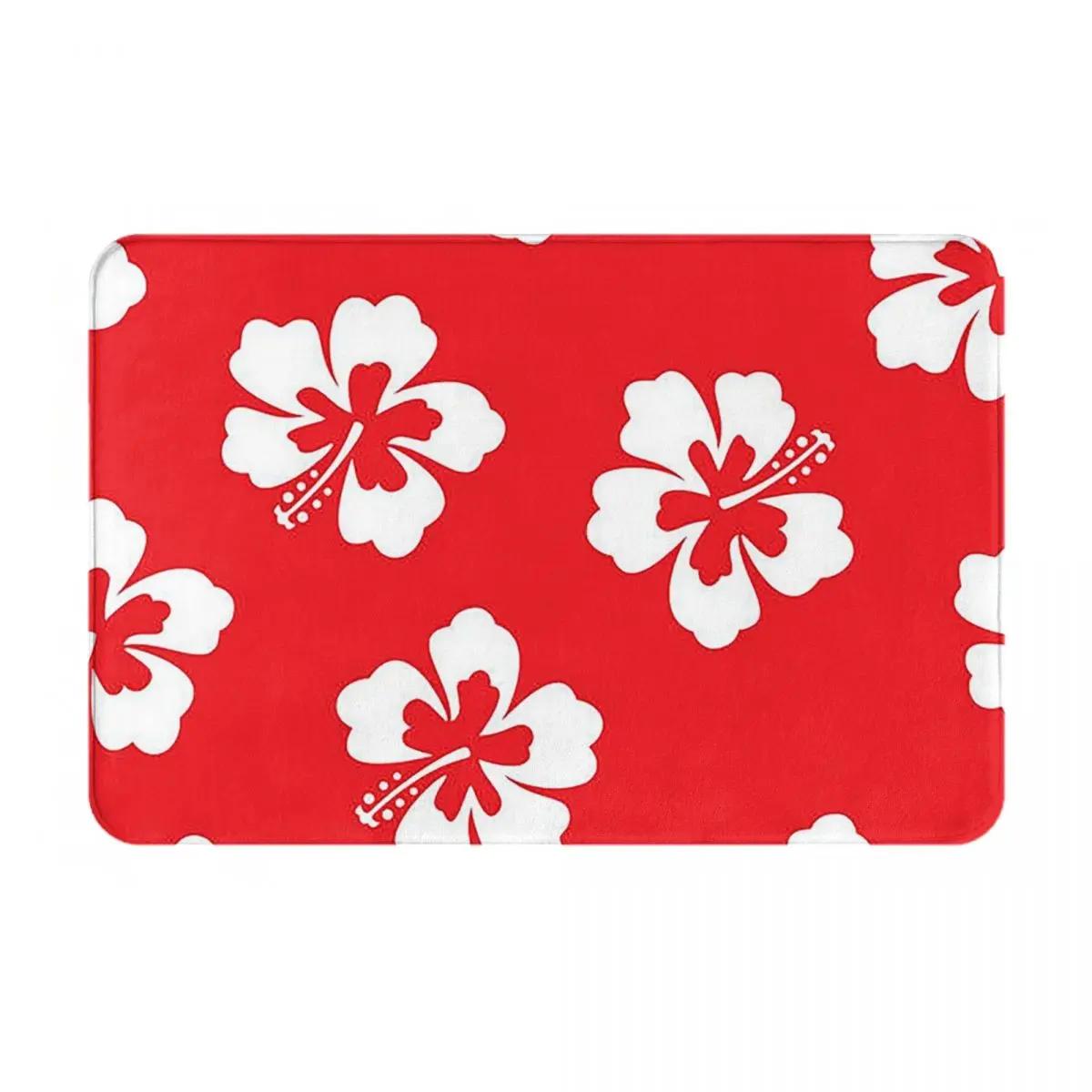 

Vibrant Red Hibiscus Flower Floor Mat - Tropical Décor for Home Entrances, Perfect for Adding a Summer Touch to Your Space 40x60cm