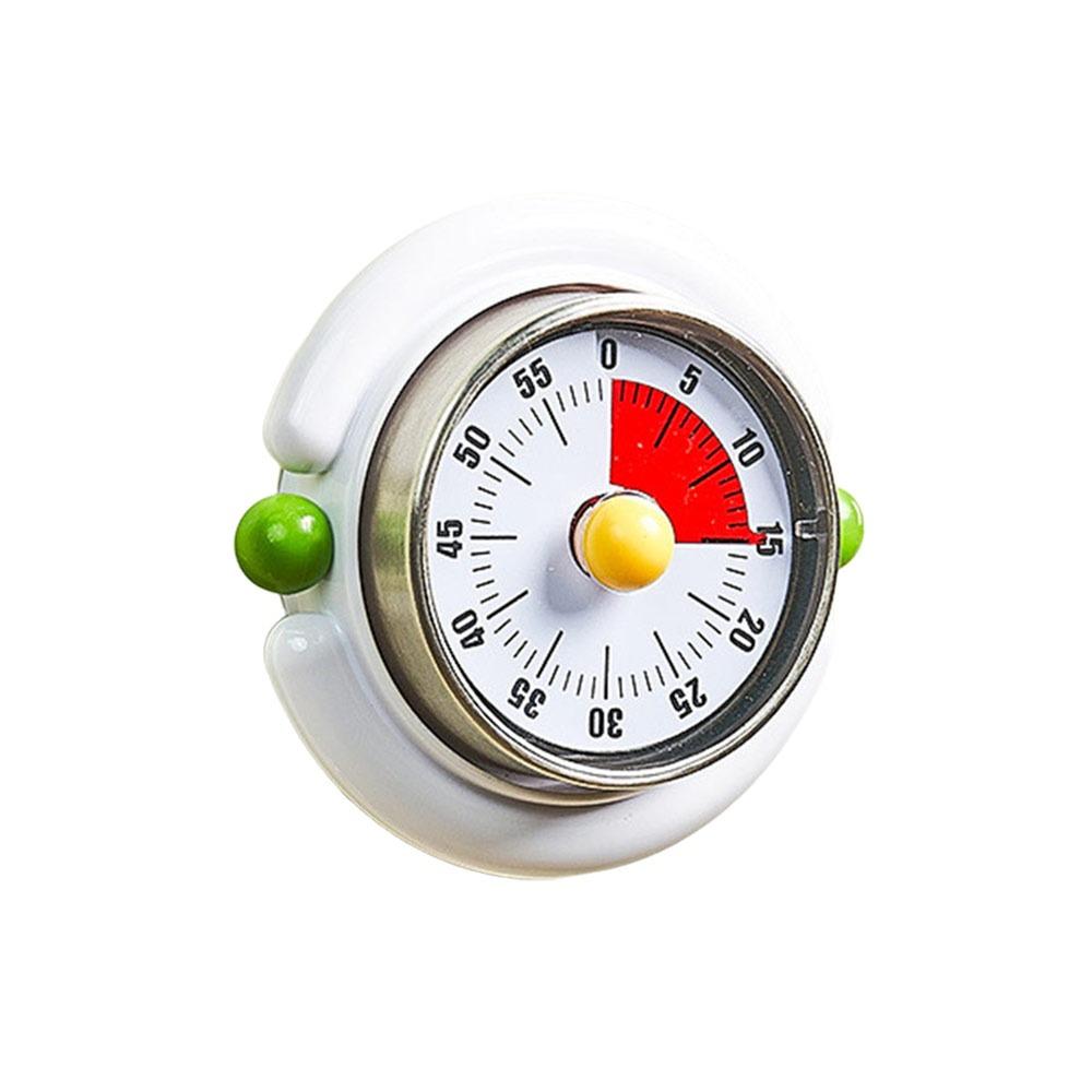 

60-Minute Mechanical Timer Visual Kids Timer New Countdown Clock for Home Cooking білий