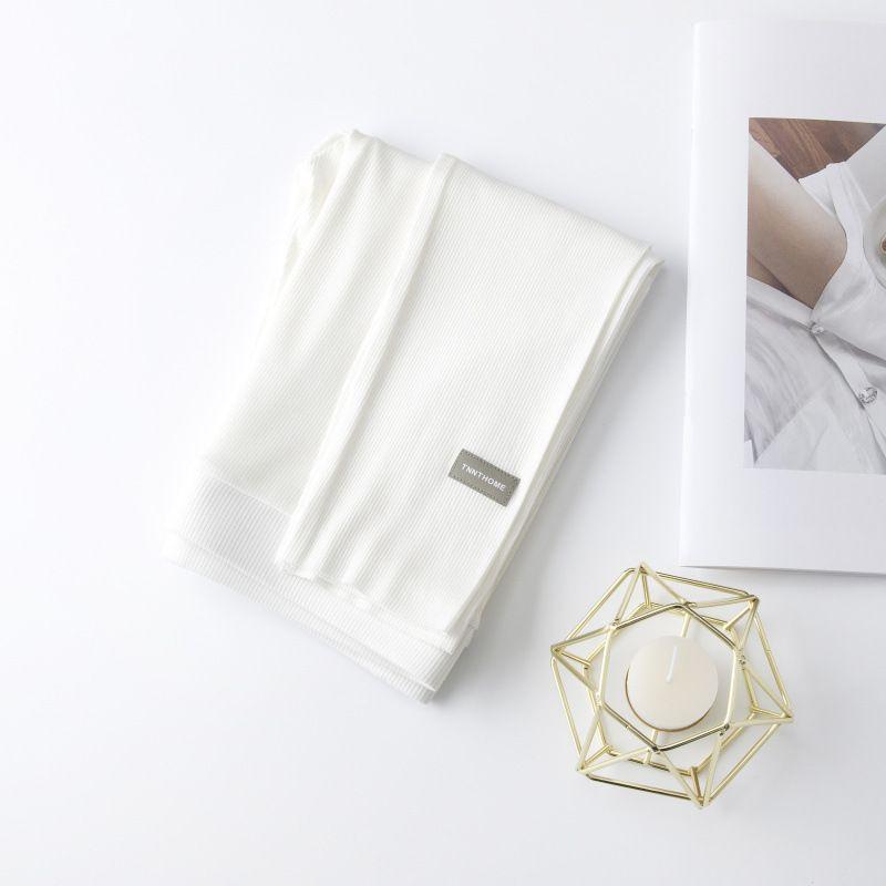 

Новые летние тонкие модальные ниточные укороченные брюки с высокой талией из чистого хлопка, леггинсы оверсайз, женская верхняя одежда, придающая стройность White All yards