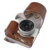 Pouzdro na fotoaparát Sony Alpha ZV-E10 Kožený kryt s texturou liči s otvorem pro baterii + Popruh