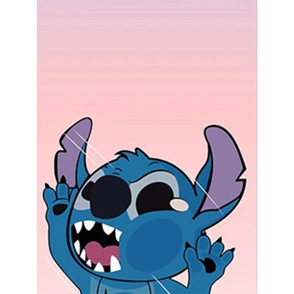 

Disney Diamond Painting Stitch Hitting Glass Cute Illustration Adorable DIY Rhinestone Mosaic Cross stitch Kit Embroidery Gift Home Decor Round 20x30cm