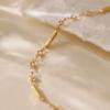 K Gold Plated Simple Stackable Versatile Geometric Women Anklet