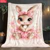 Climbing Bunny thin Flannel Blanket for Bedrooms,Living Rooms,Sofas Blankets,Lunch Breaks,Picnics,blankets fluffy custom blanket