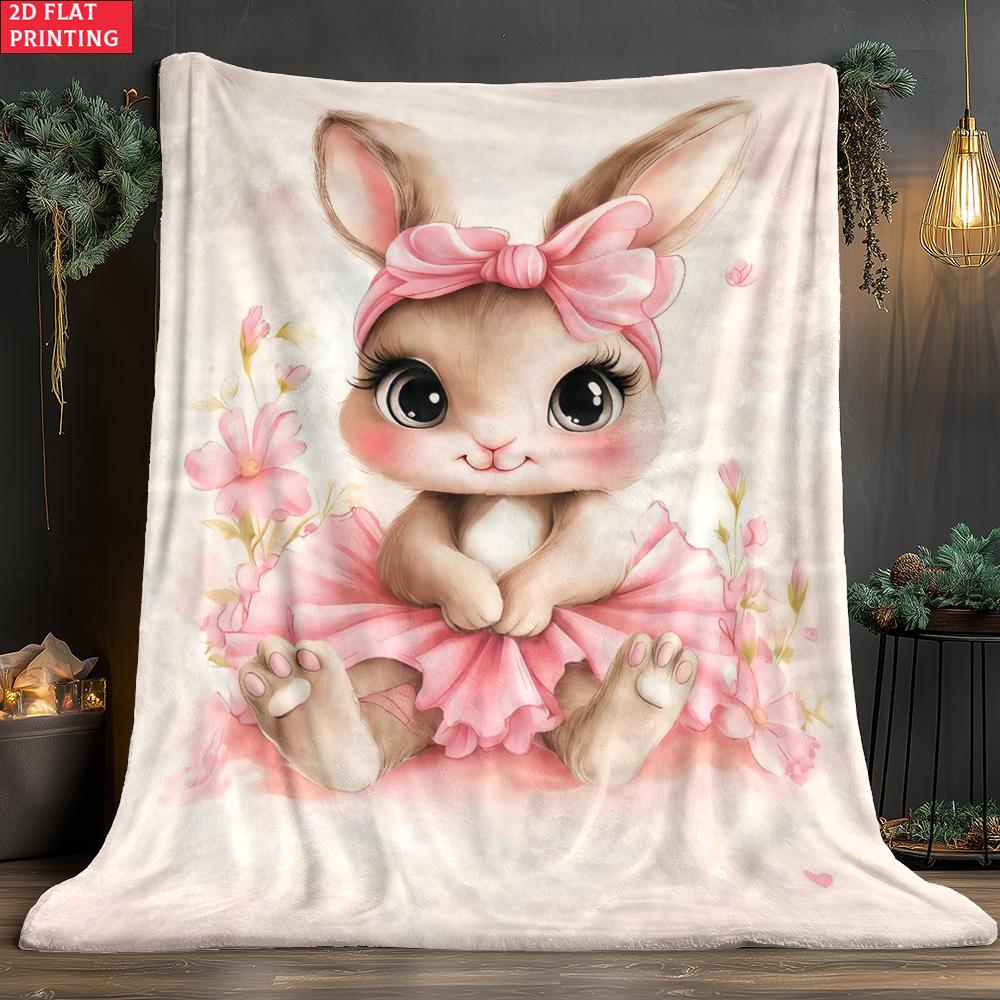 Climbing Bunny thin Flannel Blanket for Bedrooms,Living Rooms,Sofas Blankets,Lunch Breaks,Picnics,blankets fluffy custom blanket