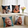 The RRock Face FUNNY Cushion Cover Square Short Plush Pillow Case Living Room Sofa Home Decor Funda X
