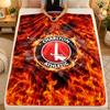 Flannel BlanketCharlton Athletic FC Warm Soft Throw Blanket for Indoor Sofa Bed Living Room Use