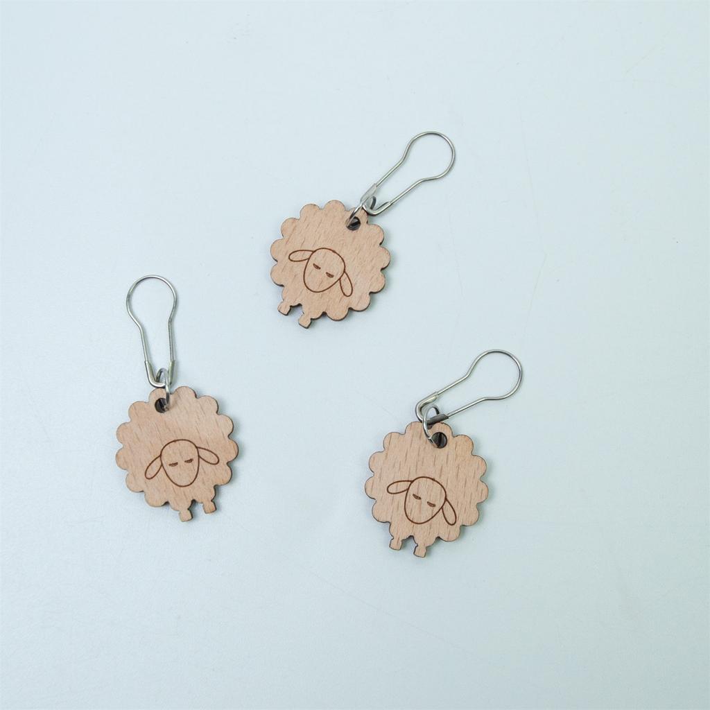 Wood Knitting Yarn Gauge Ruler Knitting Needle Gauge Knitting Ruler Tool Set for Measuring Knitting Crocheting Project