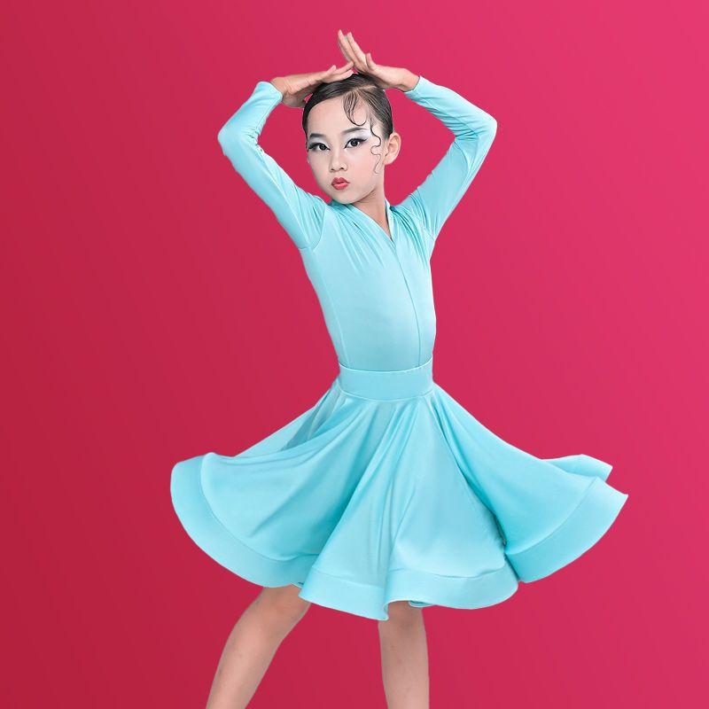 Girl Latin Dance Training Costume Children's Performance Costume Competition Regulations Latin Dance Dress