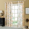 Cortinas transparentes florais Topfinel para janelas Cortinas transparentes de luxo para cozinha, sala de estar, quarto, tratamentos de janela, painel ilhó