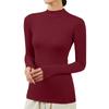 Women's Fashion Winter Solid Colour Long Sleeve Fleece Thickened Top