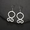 Dawapara Trollkors Troll Cross Dangle Earrings Scandinavian  Protective Runes Norse Amulet Stainless Steel Jewelry