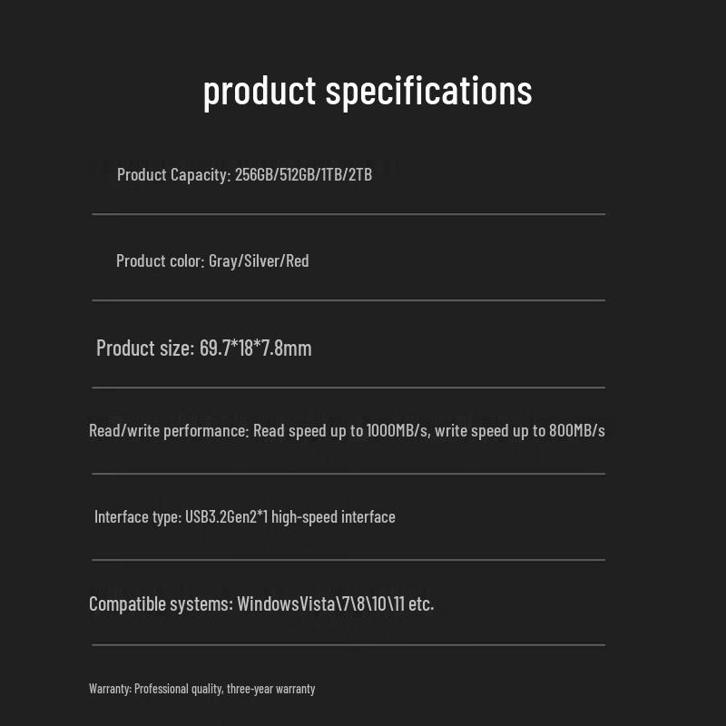 ThinkPlus Lenovo High-Speed Portable SSD