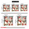 2pcs,2D Plane Printing Minimalist Curtains Cute Snowmen Christmas Presents_a Versatile Fabric (without Rod) Outdoor Decorations