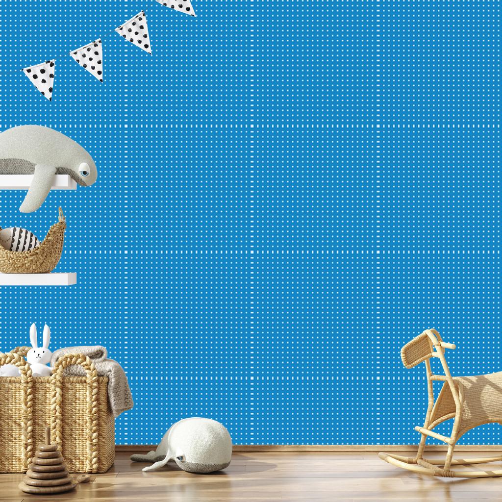 Dots Wallpaper, Top Blue, Bottom Blue for Living Room and Bedroom 50x1000