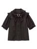 European Cute Japanese Bow Ruffle Long Sleeve Women's Shirt