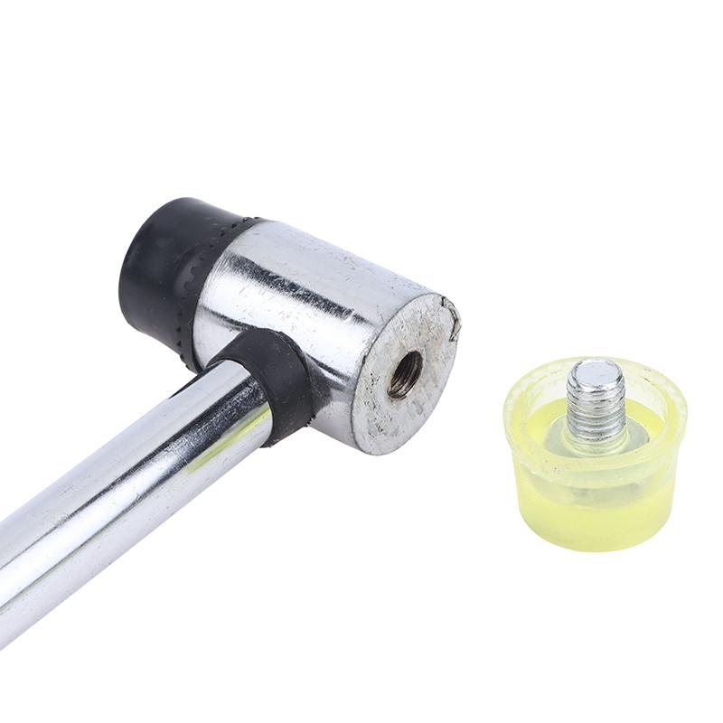 1 Pair Of Double Face Tap Rubber Hammer Head 25Mm 30Mm 35Mm 40Mm 45Mm Yellow Black Hammer Replacement Striking Head