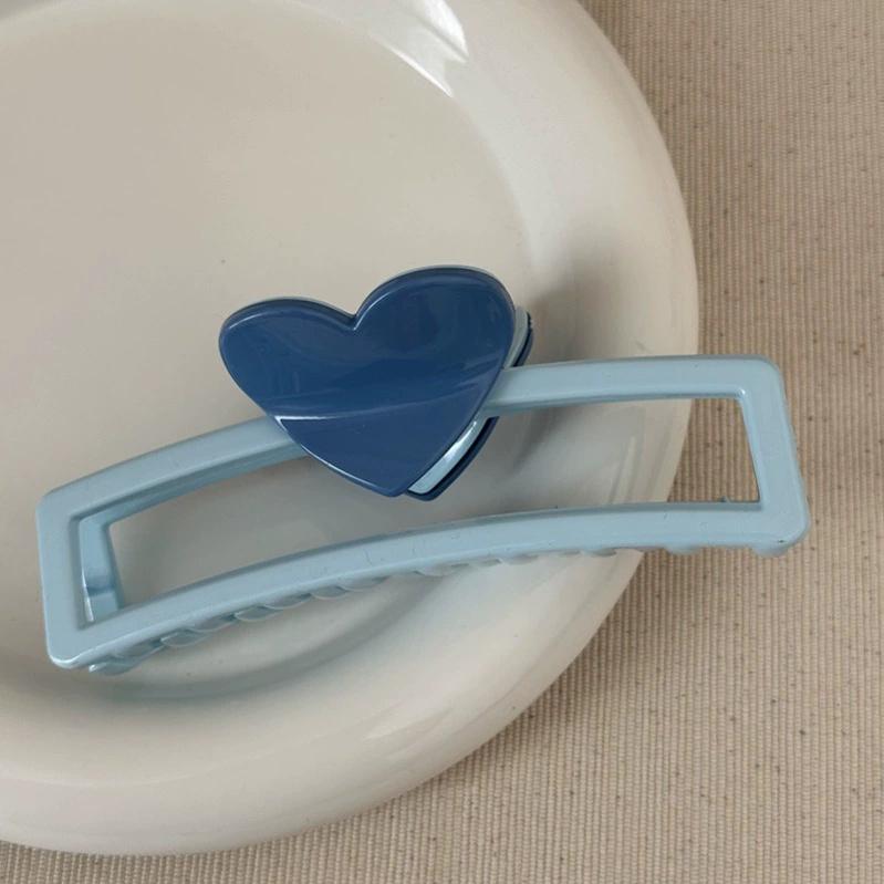1 Stück Liebe Haarspange Dopaminfarben Serie Haifischklemme für Damen Kopfschmuck Haarkrallen Hochsteckfrisur Haarnadel Geeignet für den täglichen Gebrauch