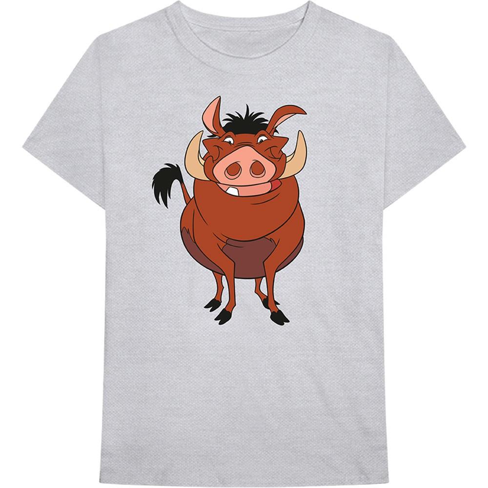 Men s Disney Lion King Pumbaa Pose T-shirt Large Grey S