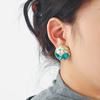 Runde Super-Flash-Strassstein-Blumenohrringe Damen Nischen-Design Hochwertige Steckerohrringe Sommer Leichter Luxus
