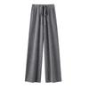 100% Australian Wool Wide-Leg Women's Extra Long Straight-Leg Cashmere Knit Pants for Autumn Winter