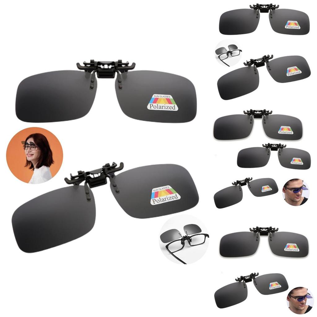 Polarized Flip-up Clip-on Sunglasses For Men And Women, Tac Lens, Uv400 Protection