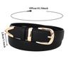Korean-Style Versatile Belt for Jeans and Dresses Women’s Pin-Buckle Belt Light Luxury Niche Retro Gold-Buckle Leather Belts