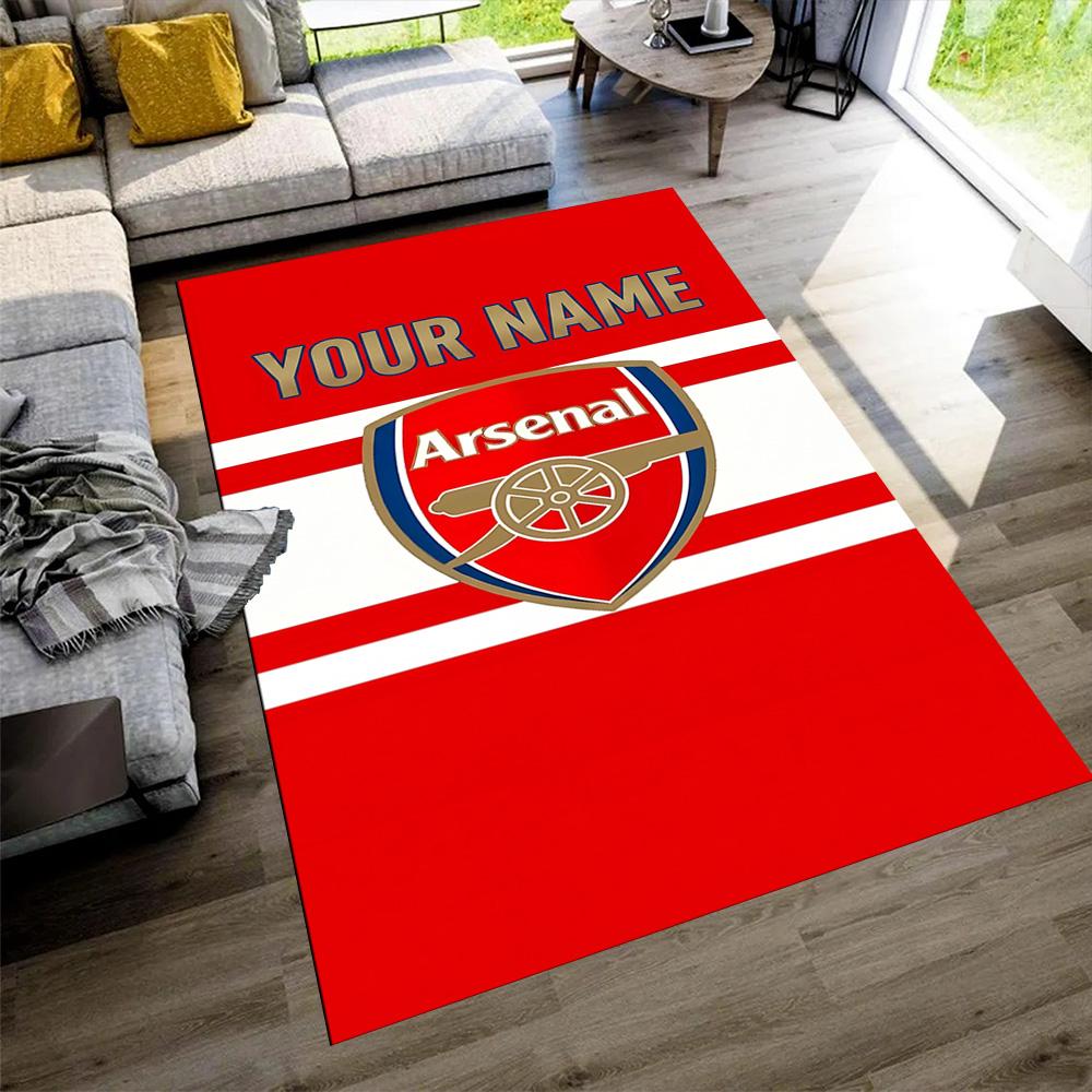 Arsenal F.c. Customize Your Name Floor Mat Design for Bedrooms Living Rooms Dining Room Foyer Antislip Carpet Decorate Offices