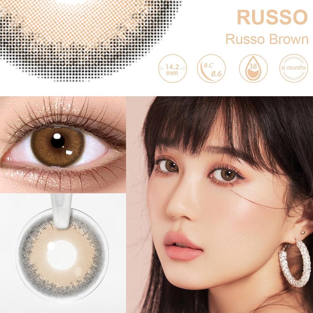 Colored Contact Lense Magister 14.2mm-14.5mm Brown/Gray Natural Contact Lenses 1 Pair Fashion Lenses