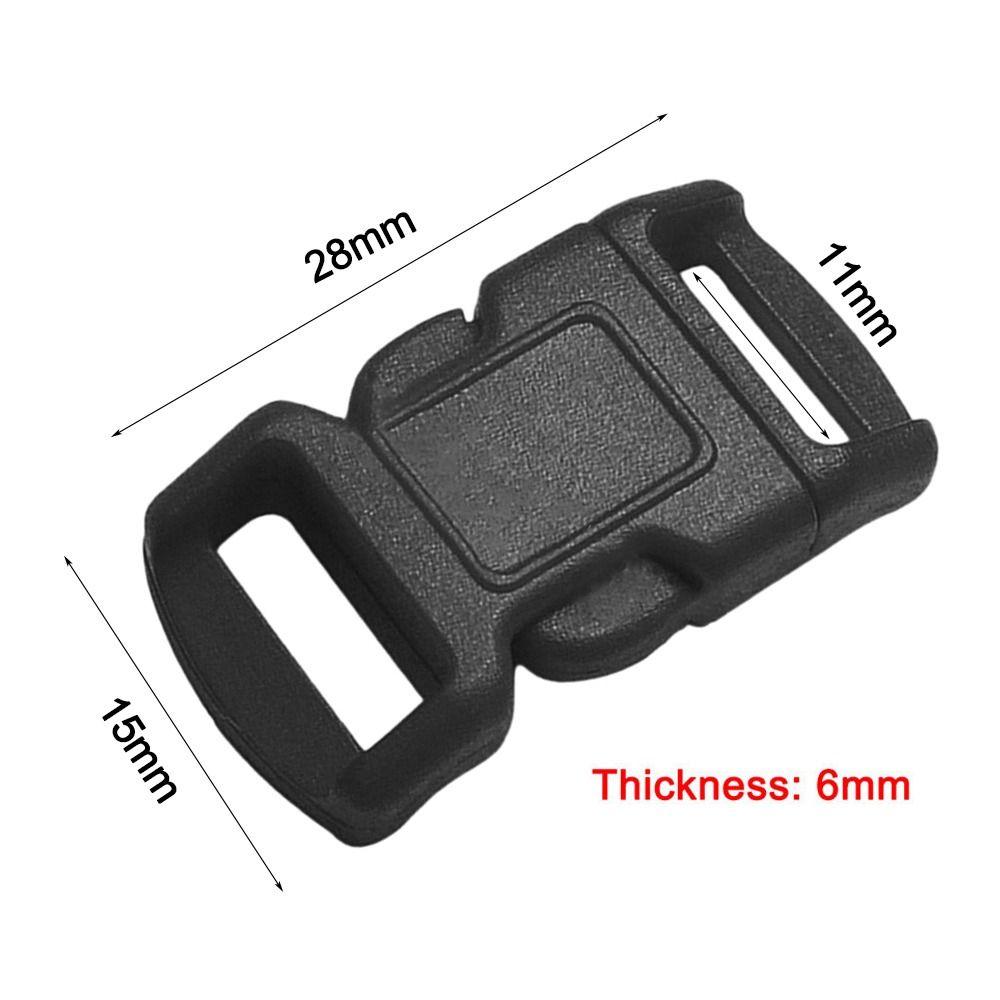 4pcs 10mm Curved Buckle Lock Plastic Side Release Buckles Adjustable Safety Buckles  Outdoor Tool