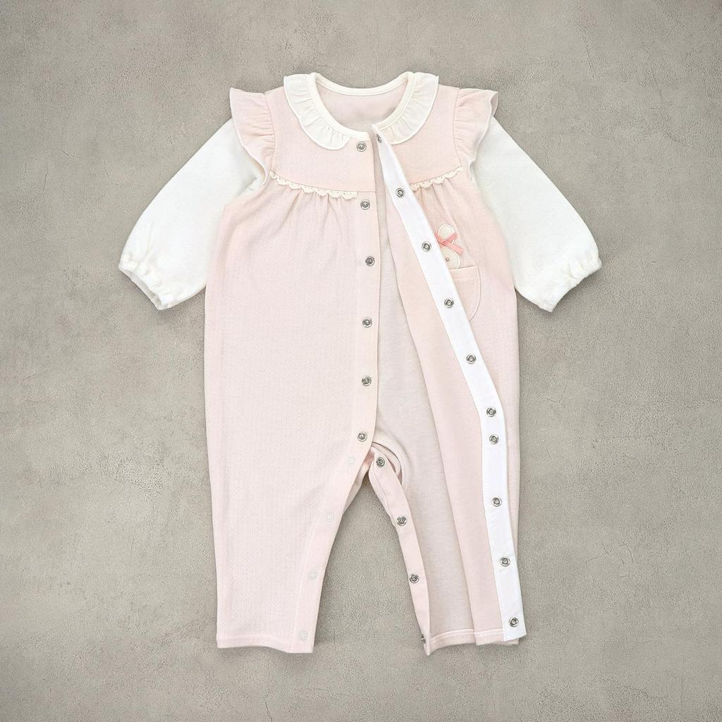 Baby Castle Coverall with Bunny Size Made in Japan Pocket, 70,