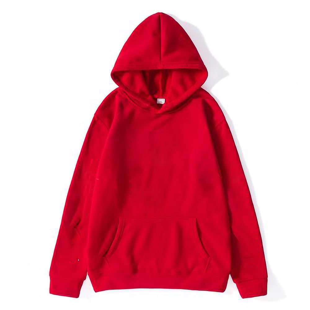 Cross2024 Men's Solid Color Korean Style Loose Hooded Pullover Sweatshirt - Spring & Autumn Trend