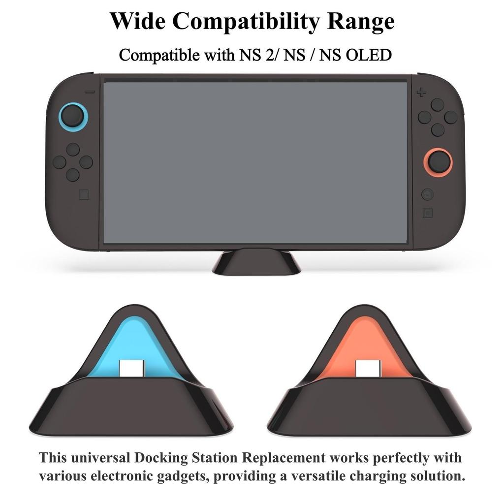 DOBE Charging Stand for Switch 2 / Switch / Switch OLED – Play While Charging, Fast Charging with Original Adapter, Type-C, Compact & Portable