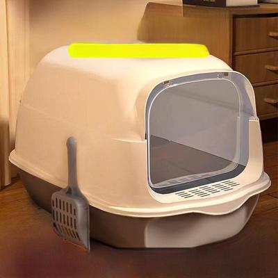 Bardzo duża, zamknięta, odporna na zachlapanie i zapachy kuweta dla kota z górnym wejściem