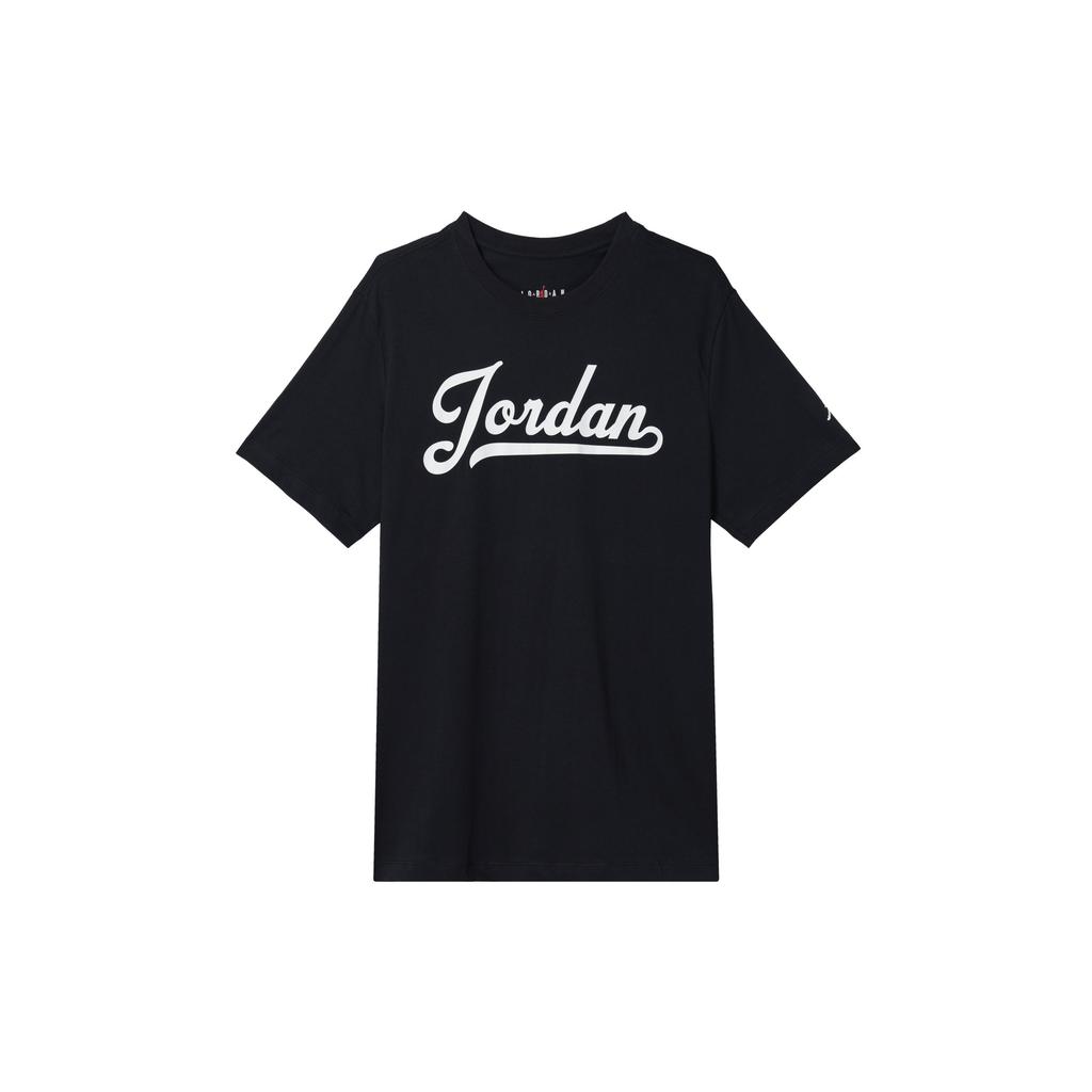 Jordan Alphabet Print Round Neck Casual Short Sleeve T-Shirt Men Tops Black FN5959-010