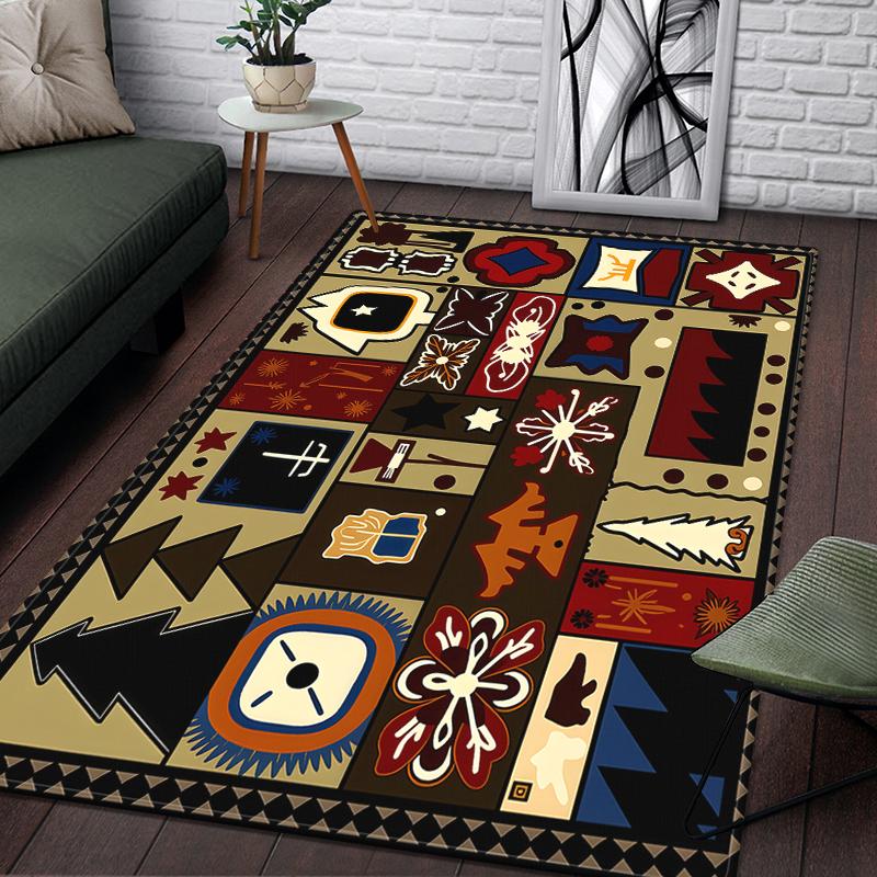 Bohemian Pony Print Rug Animal Pattern Non-Slip Carpet for Living Room Kids Bedroom Modern Home decorations Mat Baby Play Mat