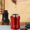 Large Capacity Tea Tin Threaded Port Sealed Tea Can Portable Tea Jar  for Home&Travel