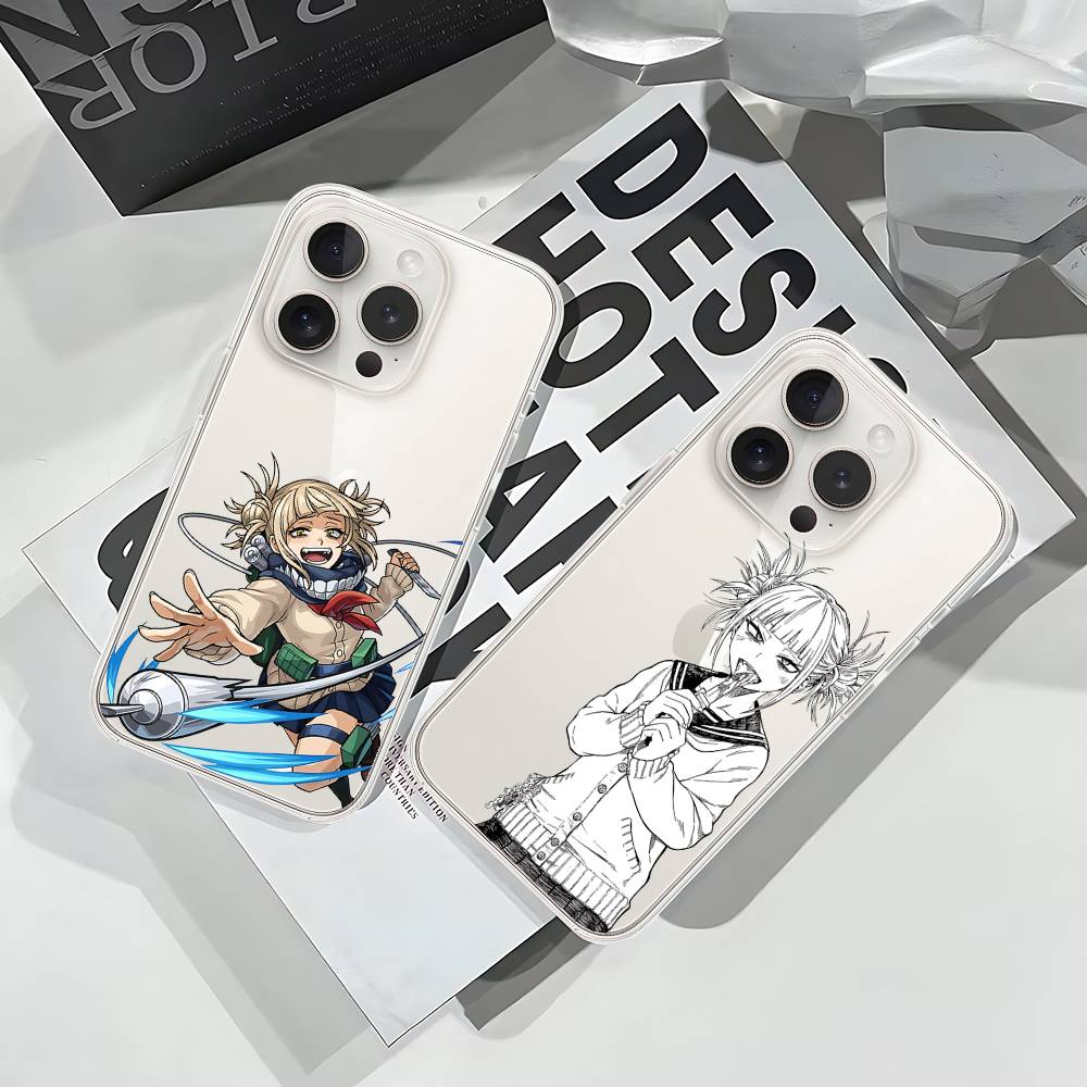 H-Himiko T-Toga Phone Case For IPhone 17 16 15 12 11 Pro Max 14 Plus 13 Mini Clear Cover Soft Funda