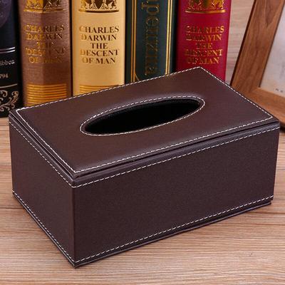 LIEI European Tabletop Leather Tissue Box