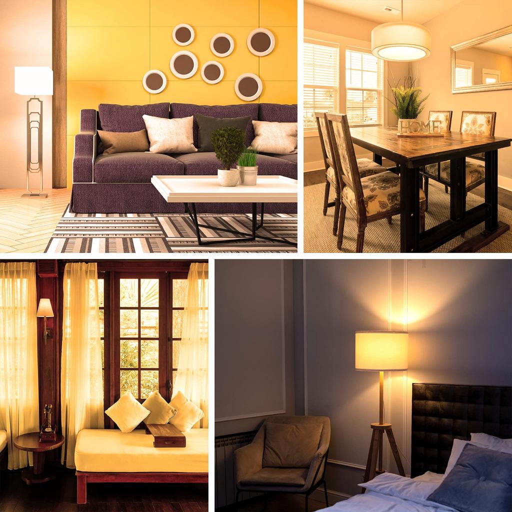 ORALUCE LED Bulbs, E26 Base, 40W Equivalent, Warm White, 3000k, 5W, 450lm, 220-Degree Wide Beam, High Color Rendering, Compact, Compatible with