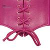 Women Corset Elastic Waistband Lace-up Wide Belt Solid Color Imitation Leather Outfits Dresses Tops Waist Cincher