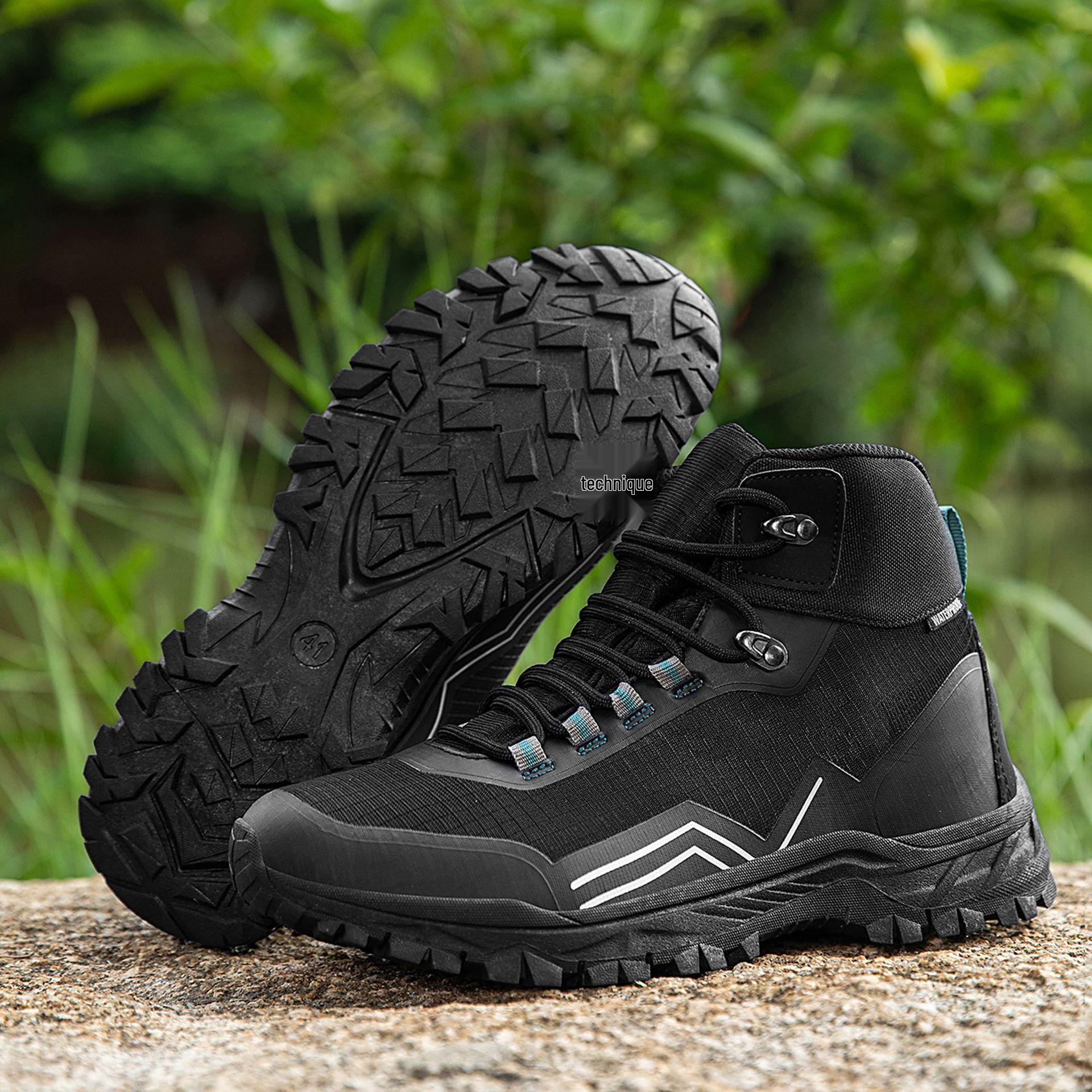 

2025 Autumn/Winter Anti-Slip Shock-Absorbing High-Top Hiking & Mountaineering Shoes for Women & Men 42 чорний