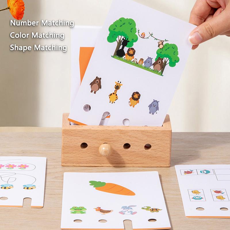Children Logical Thinking Board Games Montessori Shadow Shape Matching Brain Games Sensory Interaction Educational Toys for Kids
