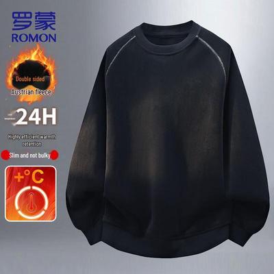 Men's Double-Sided Fleece Round Neck Sweatshirt