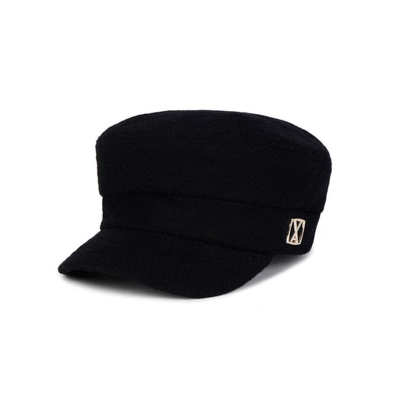 VARZAR VA Square Studded Wool Sailor Cap Black