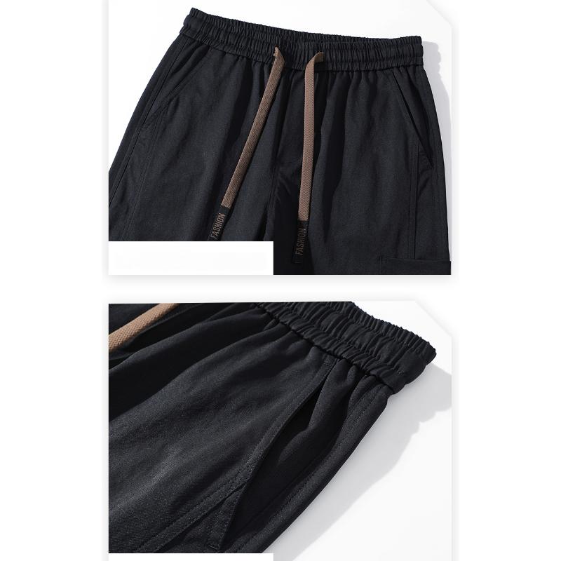Spring And Autumn New Trendy American Overalls Men's Loose Legged Trousers Solid Color Casual Large Size Sports Pants For Men