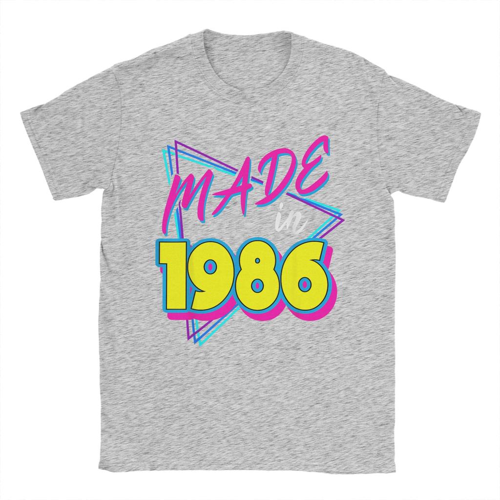 Made in 1986 40th Birthday Retro 40 Years Old 80s Vintage Cotton TShirt For Unisex Summer Y2K Retro TShirts ONeck Trending Tees