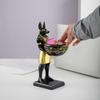 25cm Anubis God Statue Ancient Egypt Art Sculpture with Bowl Egyptian Sculpture Gift for Mythology Lovers & History Buffs